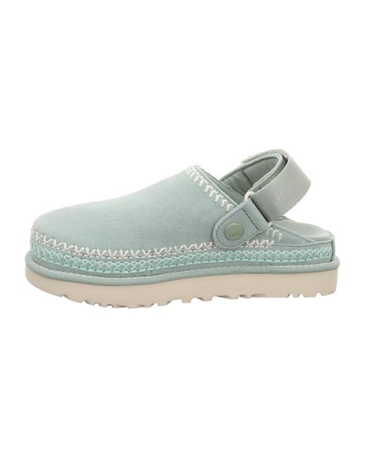 Ugg Blue Goldenstar Backstrap Flat Mules
