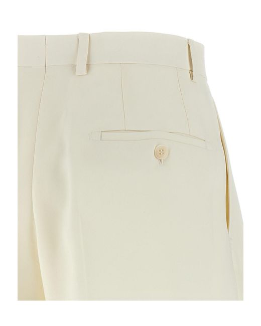 Brioni Natural Pleat Shorts