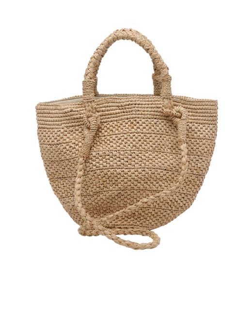 IBELIV Metallic Arona Woven Tote Bag