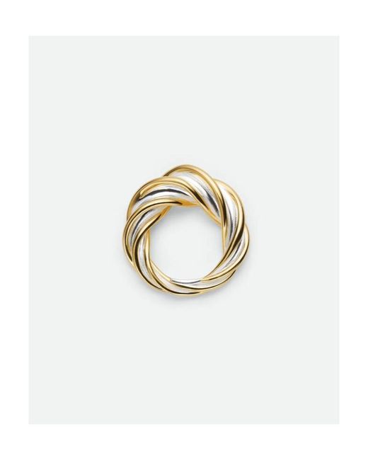 Bottega Veneta Metallic Kink Ring