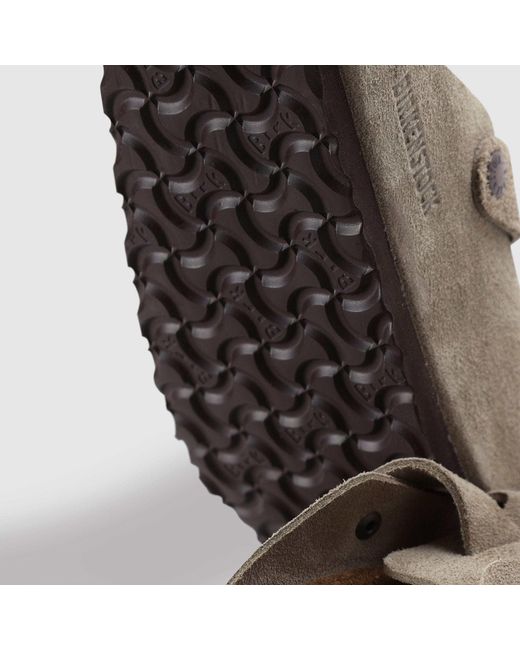 Birkenstock Gray Boston Buckle Clogs