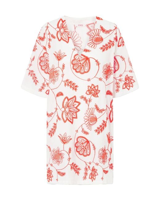 Eres Embroidered Cotton-Blend Mini Dress