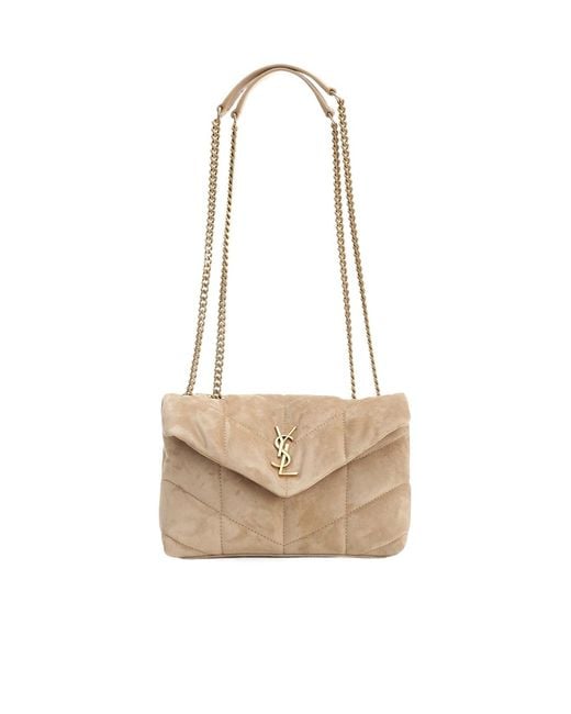 Saint Laurent White Loulou Toy Puffer Shoulder Bag