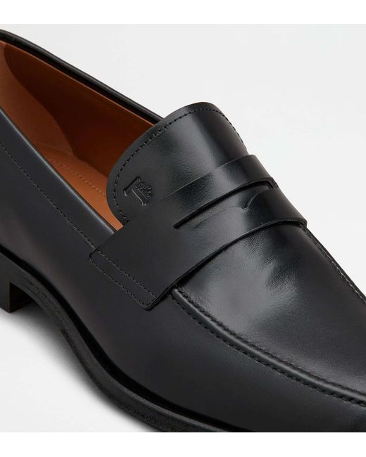 Tod's Black Logo Loafers for men