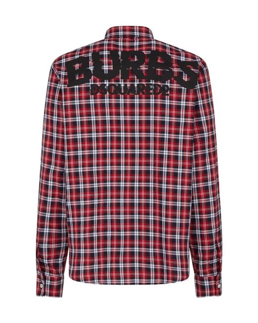 DSquared² Red Canadian Burbs Shirt for men