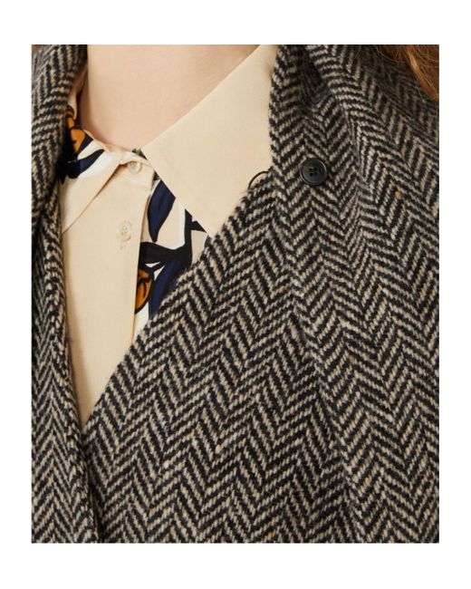 Weekend by Maxmara Multicolor Wool Tweed Wrap Coat