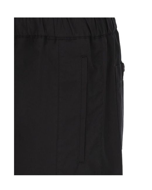 McQueen Black Satin-Weave Knee-Length Shorts for men