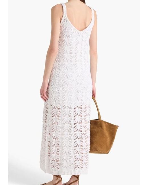 Brunello Cucinelli White Suspender Dress