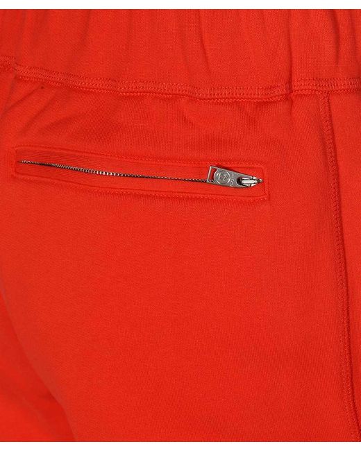 Lanvin Red Drawstring Straight Leg Trousers for men