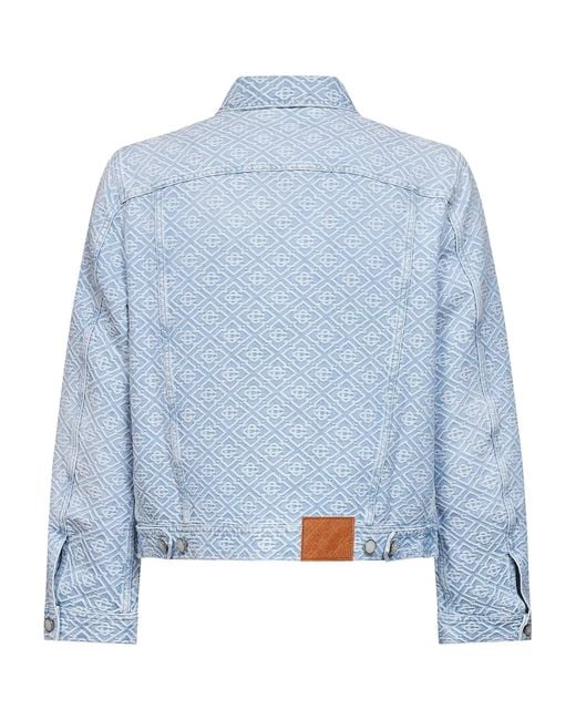 Casablanca Blue Monogram Denim Jacket for men