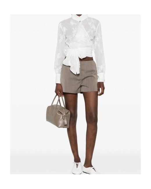 Mazzarelli White Long-Sleeved Shirt