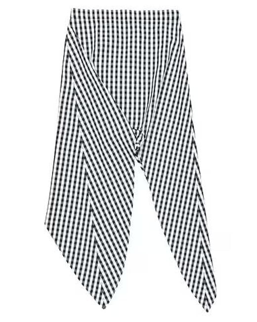 Burberry White Plaid Skirt