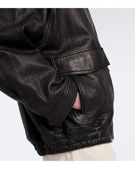 Rohe Black Leather Blouson Jacket