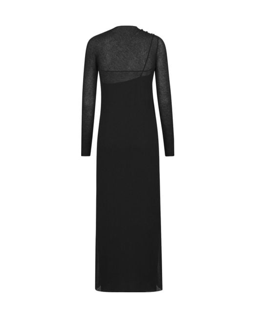 Dior Black Asymmetrical Mid-Length Dress