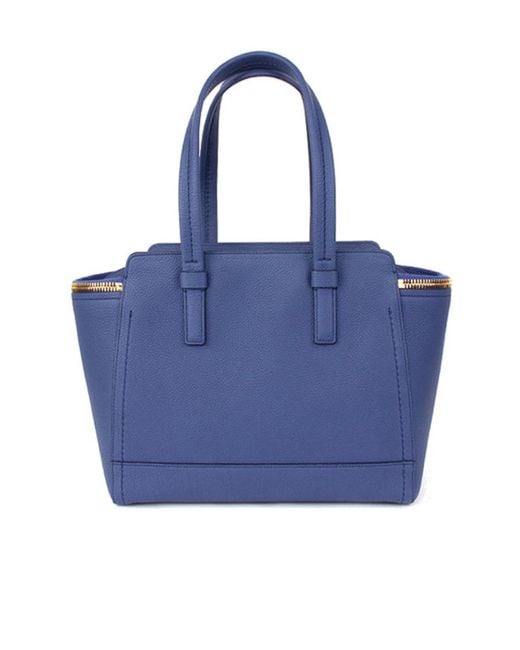 Ferragamo Blue Logo Detail Handbag