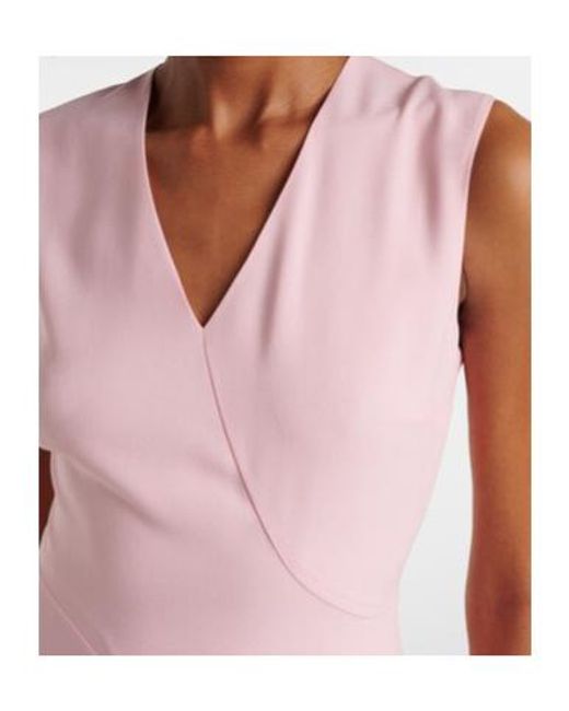 Roksanda Pink Miral Asymmetric Satin Midi Dress