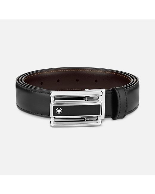 Montblanc White Buckle Reversible Belt for men