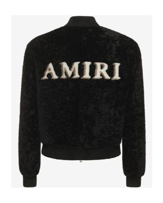 Amiri Black Ribcollar Casual Jacket for men