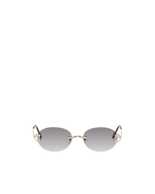 Cartier White Décor C Classique De Sunglasses