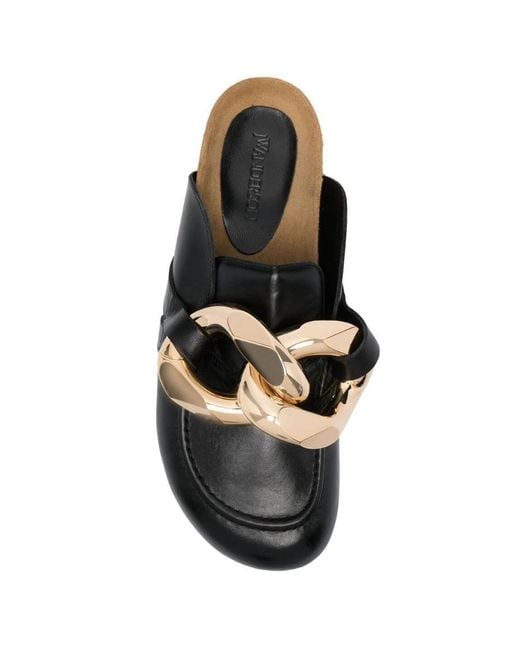 J.W. Anderson Black Chain Muller Shoes