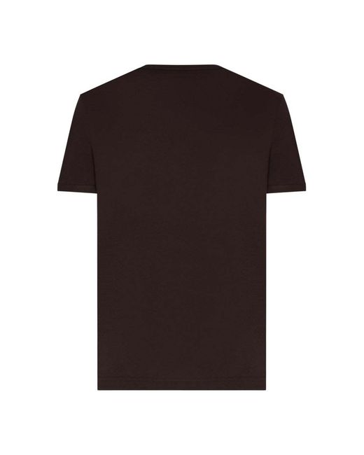 Dolce & Gabbana Black Round-Neck Short-Sleeved T-Shirt for men