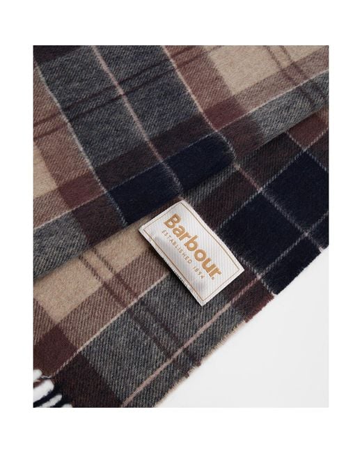Barbour Black Plaid Scarf