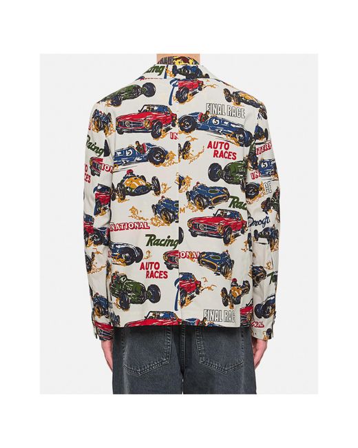 Sacai Gray Racing Print Jacket for men