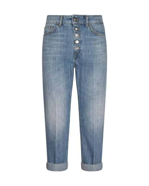 Dondup Blue Koons Button Detailed Jeans