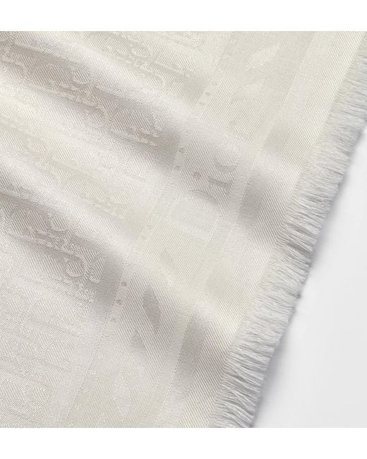 Dior White Oblique Shawl