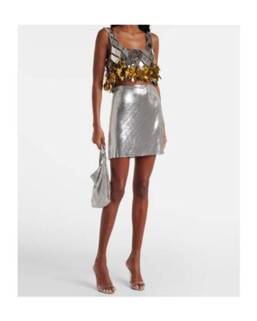Rabanne Gray Chainmail Miniskirt