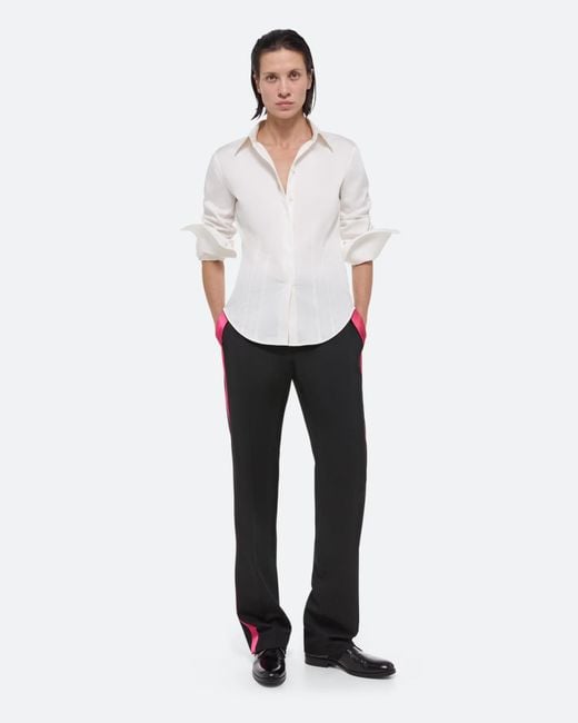 Helmut Lang White Fitted Poplin Shirt