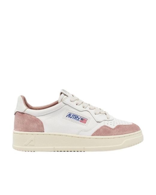 Autry White Medalist Low-Top Sneakers for men