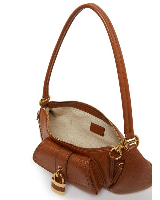 Chloé Brown Logo Shoulder Bag