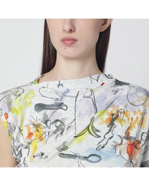 Vivienne Westwood Gray Hebo Graphic-Print T-Shirt