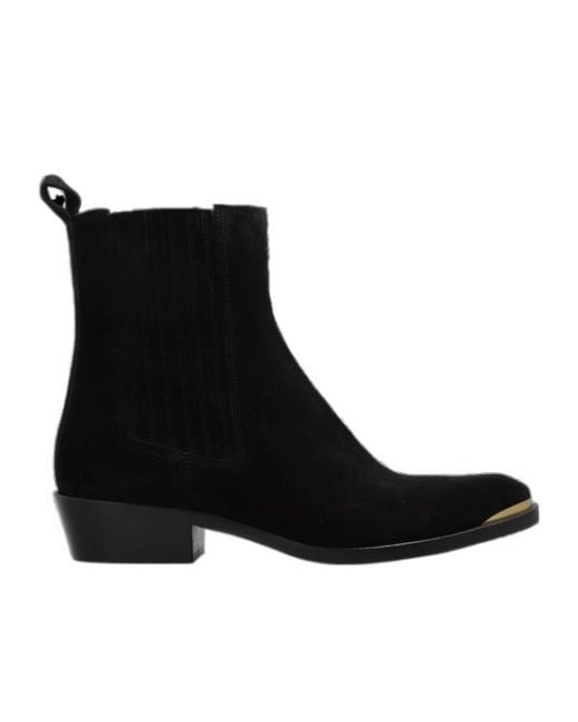 Isabel Marant Black Logo Ankle Boots