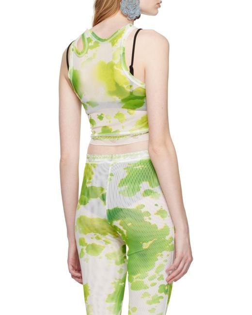 OTTOLINGER Green Round-Collar Hollow Vest