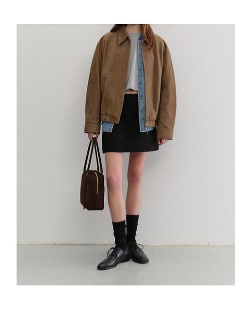 DUNST Black A-Line Mini Skirt
