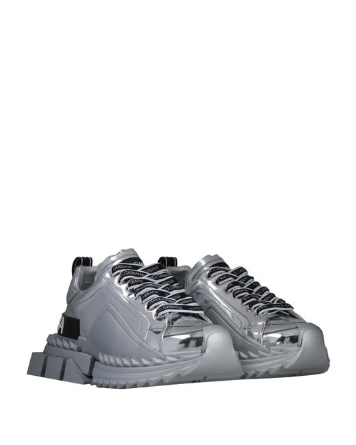 Dolce & Gabbana Gray Solid Color Sneakers