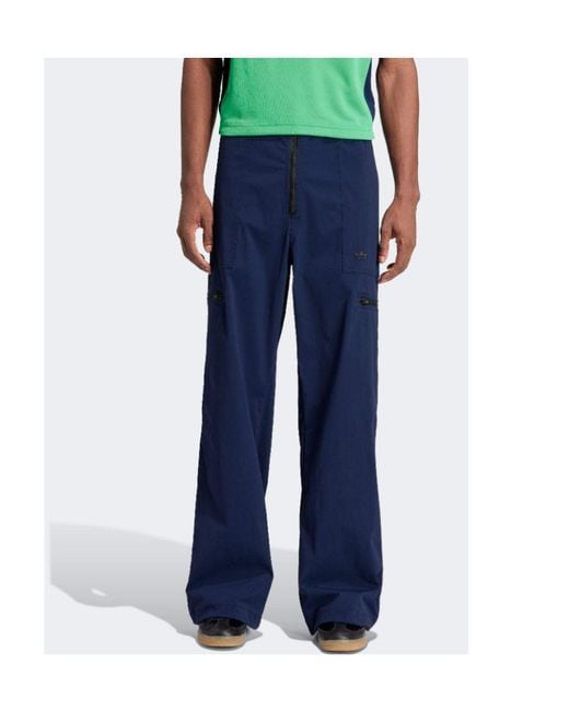Adidas Originals Blue Adidas By Wales Bonner Stretch Cargo Tapered Trousers for men