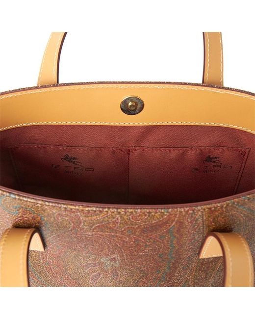 Etro Brown Logo Handbag