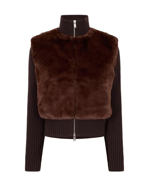 Moose Knuckles Brown Simple Knitted Sweater