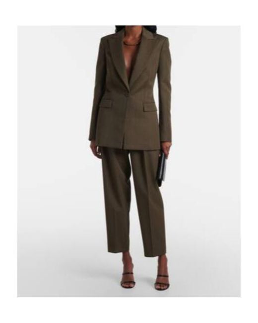Altuzarra Green Emmett Virgin Wool Straight Pants