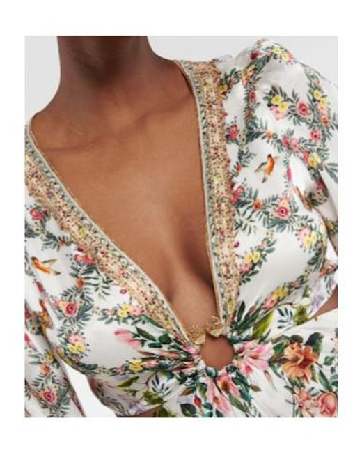 Camilla Metallic Cutout Embellished Silk Maxi Dress