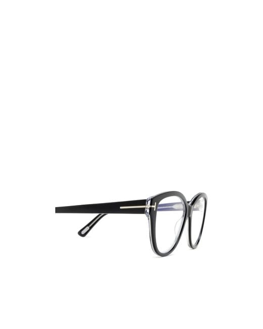 Tom Ford White Eyewear Cat-Eye Frame Glasses