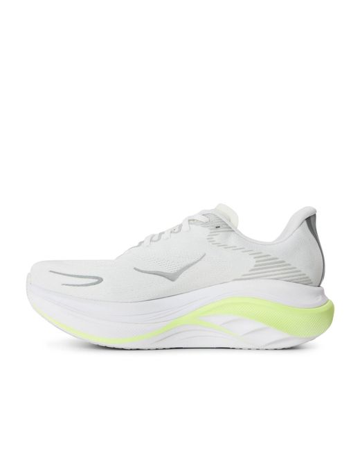 Hoka One One White Neutral Road Running Shoes for men