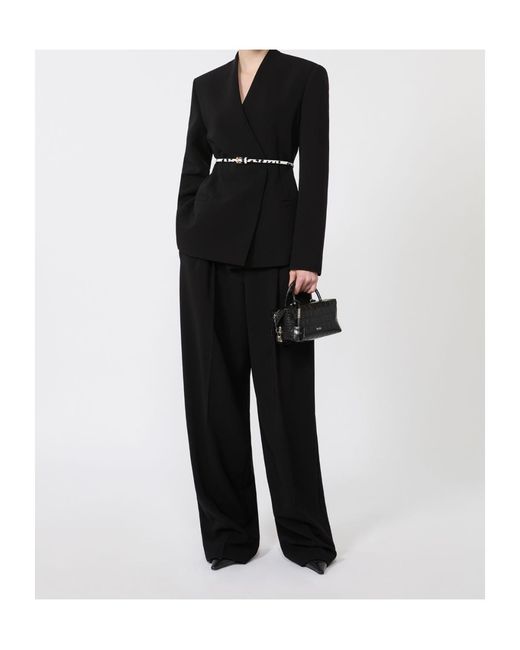 Max Mara Black Studio Corvino Flowing Cady Trousers