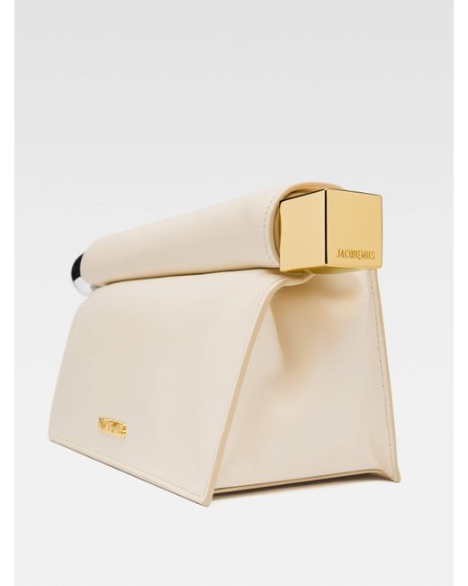 Jacquemus Natural The Rond Carré Clutch Bag