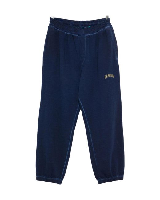 Barrow Blue Logo-Detail Track Pants for men