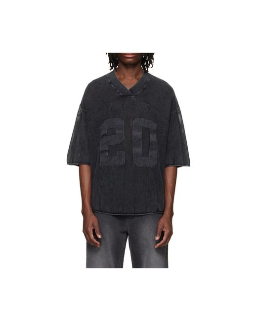 Represent Black Oversized Number Knitted Sweater for men