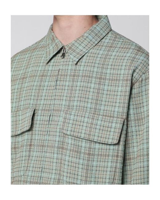 Needles Gray Dobby Grid Sporty Jacket for men